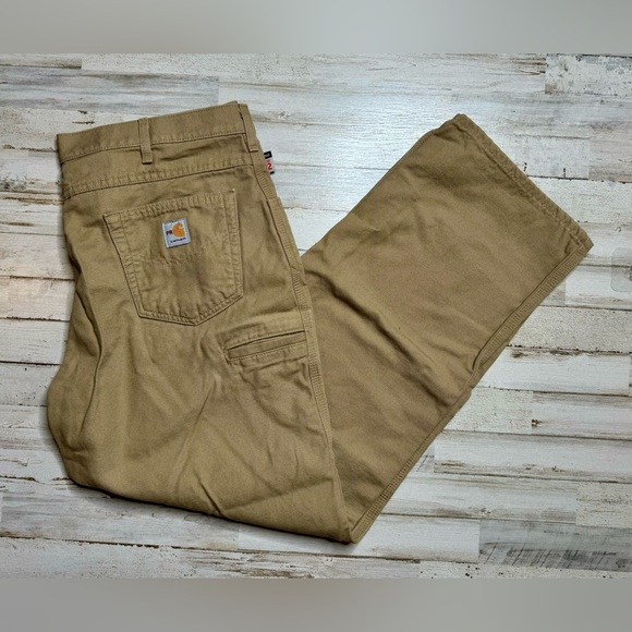 Carhartt FR Cat2 2112 Cargo Pants 38x32 Tan Men's Flame Resistant - Picture 1 of 10